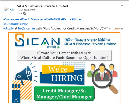 Opportunites at Corporate Office